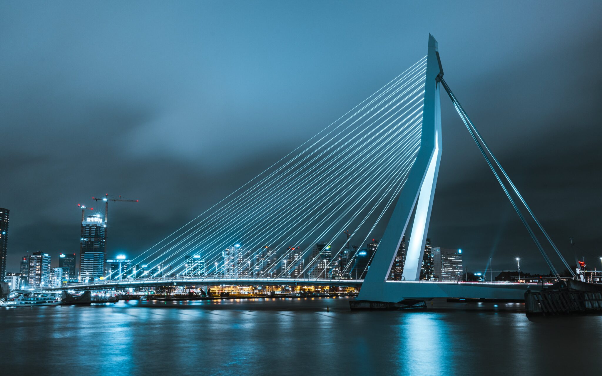 Erasmus Bridge In Rotterdam – Architectural Elegance Dancing Across The ...